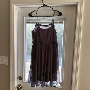 Beautiful gray pleated knee length dress